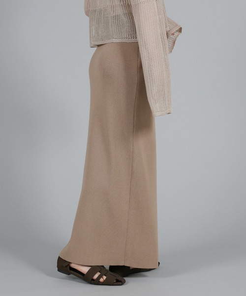 select MOCA Et(セレクトモカエト)の「【Et】Simple Knit Tight Skirt(スカート・レディース・ベージュ/ブラック・FREE)」の12枚目の写真