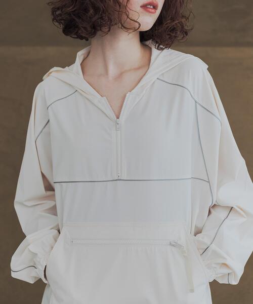 URBAN RESEARCH(アーバンリサーチ)の「『UVカット』Swim URBAN RESEARCH スイム パッカブルアノラック(水着・レディース・キャメル/ネイビー/アイボリー・FREE)」の4枚目の写真