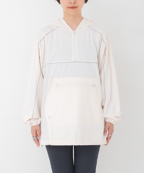 URBAN RESEARCH(アーバンリサーチ)の「『UVカット』Swim URBAN RESEARCH スイム パッカブルアノラック(水着・レディース・キャメル/ネイビー/アイボリー・FREE)」の4枚目の写真