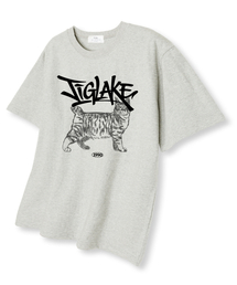 キャットスケッチ オーバーサイズ 半袖Tシャツ オートミール