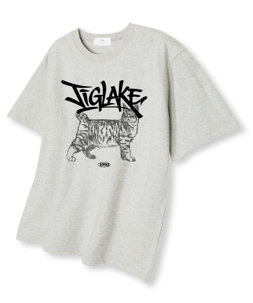 TI.GLAKE(ティーグレイク)の「キャットスケッチ オーバーサイズ 半袖Tシャツ オートミール(Tシャツ/カットソー・メンズ・その他・LARGE/XX-LARGE/X-LARGE)」の1枚目の写真