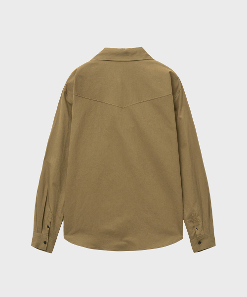 NOIRER（ノイア）の「リネンコットンルーズフィットワークシャツ（ブラウンベージュ）（シャツ/ブラウス・メンズ・その他・48/50/52）」の3枚目の写真