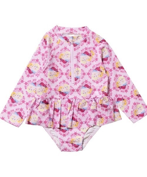 Disney（ディズニー）の「4/24(金)発売【Sophitica×tsumashi1118さん】 Disney アナと雪の女王/ 水着 ワンピース型ラッシュガード（水着・キッズ・ピンク系その他・130cm/120cm/110cm/100cm/90cm）」の2枚目の写真