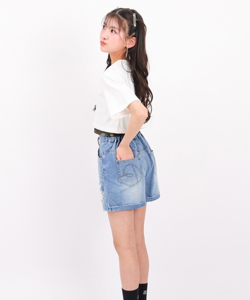 PINKHUNT(ピンクハント)の「PINKHUNT 接触冷感 デニムショートパンツ 1671K(その他パンツ・キッズ・ブラック/ブルー・120cm/130cm/150cm/160cm/140cm)」の16枚目の写真