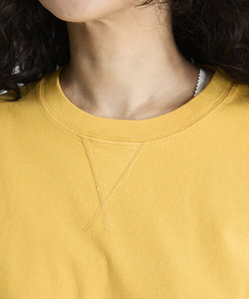 Freada(フリーダ)の「Freada/フリーダ Vガゼット ヴィンテージライク クルーネック Tシャツ(Tシャツ/カットソー・レディース・ワインレッド/イエロー/ダークグレー・ONE SIZE)」の17枚目の写真
