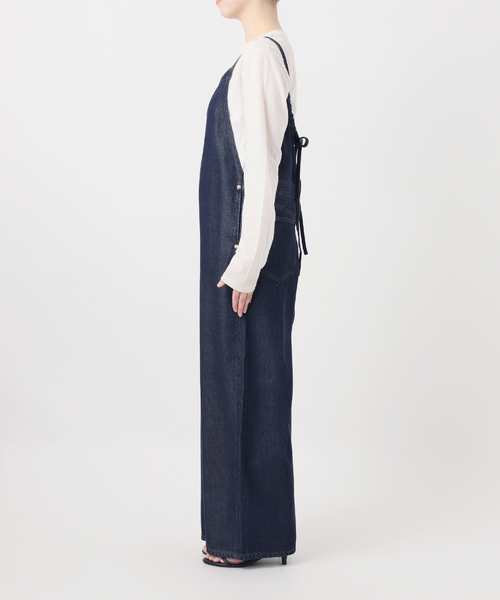 B.C STOCK（ベーセーストック）の「《追加》ウォッシャブル / DU JOUR / デュ ジュール BK-BOW JEAN SALOPETTE（サロペット/オーバーオール・レディース・ネイビー・FREE）」の12枚目の写真