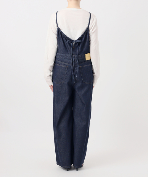 B.C STOCK（ベーセーストック）の「《追加》ウォッシャブル / DU JOUR / デュ ジュール BK-BOW JEAN SALOPETTE（サロペット/オーバーオール・レディース・ネイビー・FREE）」の13枚目の写真