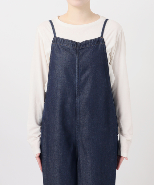 B.C STOCK（ベーセーストック）の「《追加》ウォッシャブル / DU JOUR / デュ ジュール BK-BOW JEAN SALOPETTE（サロペット/オーバーオール・レディース・ネイビー・FREE）」の15枚目の写真