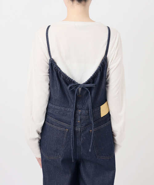 B.C STOCK（ベーセーストック）の「《追加》ウォッシャブル / DU JOUR / デュ ジュール BK-BOW JEAN SALOPETTE（サロペット/オーバーオール・レディース・ネイビー・FREE）」の16枚目の写真