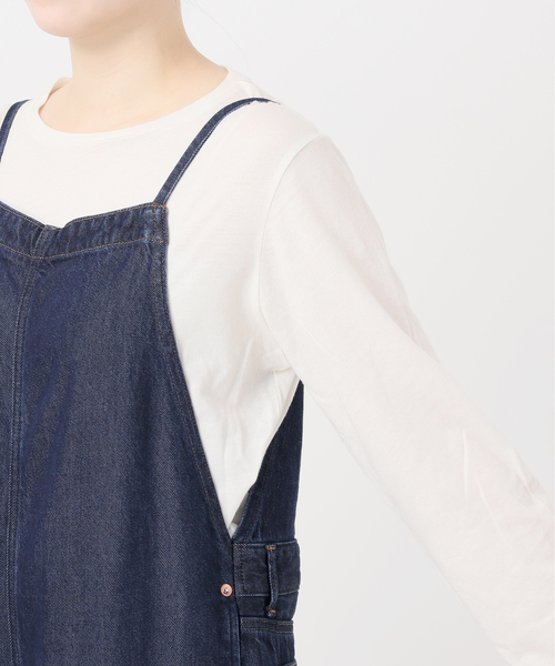 B.C STOCK（ベーセーストック）の「《追加》ウォッシャブル / DU JOUR / デュ ジュール BK-BOW JEAN SALOPETTE（サロペット/オーバーオール・レディース・ネイビー・FREE）」の17枚目の写真