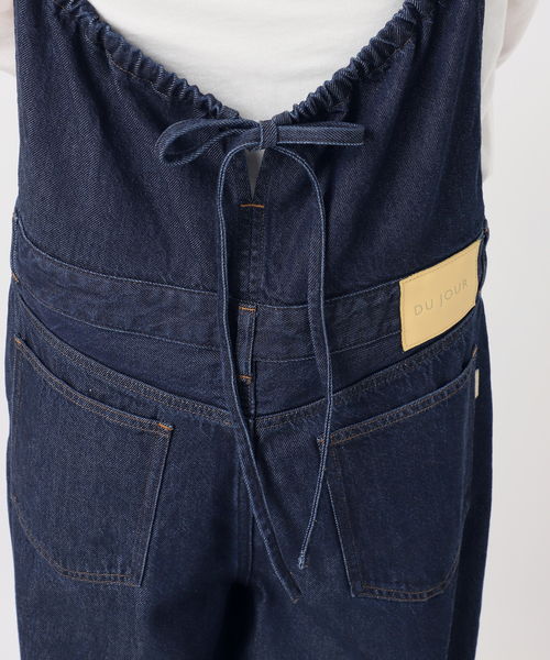 B.C STOCK（ベーセーストック）の「《追加》ウォッシャブル / DU JOUR / デュ ジュール BK-BOW JEAN SALOPETTE（サロペット/オーバーオール・レディース・ネイビー・FREE）」の19枚目の写真