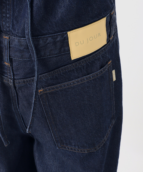 B.C STOCK（ベーセーストック）の「《追加》ウォッシャブル / DU JOUR / デュ ジュール BK-BOW JEAN SALOPETTE（サロペット/オーバーオール・レディース・ネイビー・FREE）」の20枚目の写真