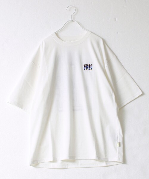 FREDY MAC（フレディーマック）の「【FREDYMAC/フレディマック】度詰め天竺オジサン刺繍TEE（Tシャツ/カットソー・メンズ・ホワイト/チャコールグレー・L/M）」の3枚目の写真