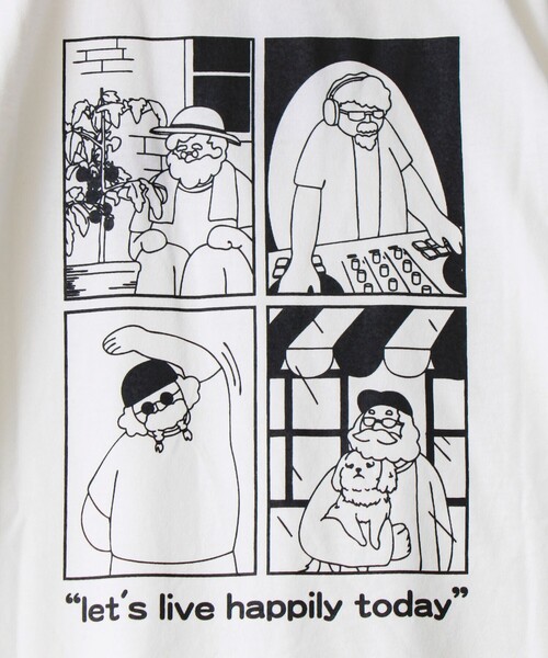 FREDY MAC（フレディーマック）の「【FREDYMAC/フレディマック】度詰め天竺オジサン刺繍TEE（Tシャツ/カットソー・メンズ・ホワイト/チャコールグレー・L/M）」の8枚目の写真