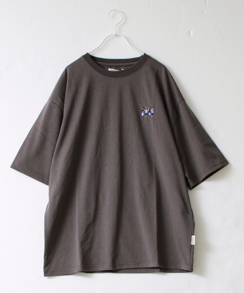 FREDY MAC（フレディーマック）の「【FREDYMAC/フレディマック】度詰め天竺オジサン刺繍TEE（Tシャツ/カットソー・メンズ・ホワイト/チャコールグレー・L/M）」の9枚目の写真