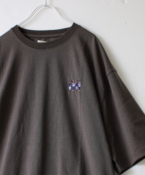 FREDY MAC（フレディーマック）の「【FREDYMAC/フレディマック】度詰め天竺オジサン刺繍TEE（Tシャツ/カットソー・メンズ・ホワイト/チャコールグレー・L/M）」の10枚目の写真