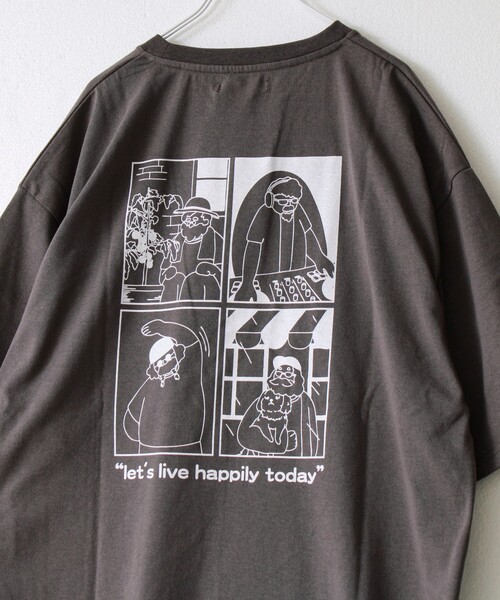 FREDY MAC（フレディーマック）の「【FREDYMAC/フレディマック】度詰め天竺オジサン刺繍TEE（Tシャツ/カットソー・メンズ・ホワイト/チャコールグレー・L/M）」の12枚目の写真