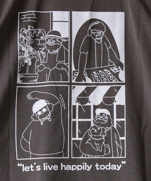 FREDY MAC（フレディーマック）の「【FREDYMAC/フレディマック】度詰め天竺オジサン刺繍TEE（Tシャツ/カットソー・メンズ・ホワイト/チャコールグレー・L/M）」の13枚目の写真