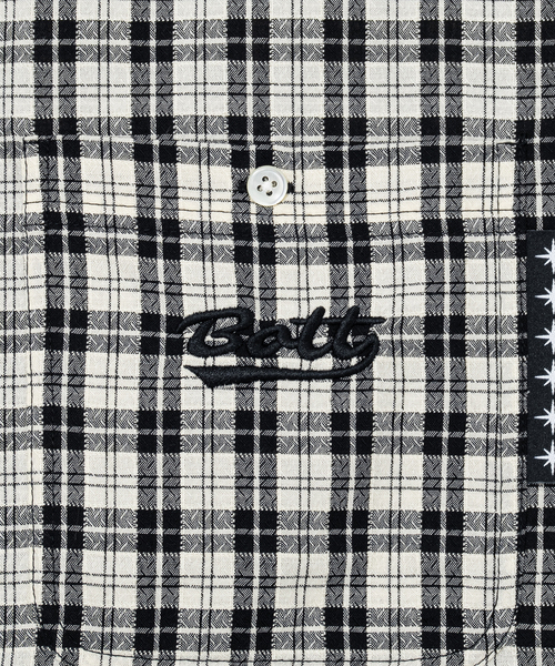 BOTT(ボット)の「BoTT / ボット PLAID SS SHIRT(シャツ/ブラウス・メンズ・レッド/グリーン/ブラック・MEDIUM/SMALL)」の7枚目の写真