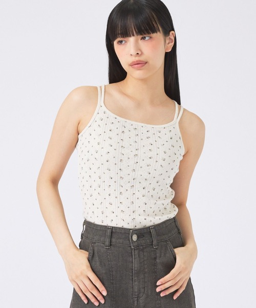 JEMORGAN(ジェーイーモーガン)の「【JEMORGAN/ジェーイーモーガン】花柄キャミソール/JG751-59S/花柄/キャミソール/フライス(キャミソール・レディース・その他1/ネイビー/レッド/ブルー・フリー)」の1枚目の写真
