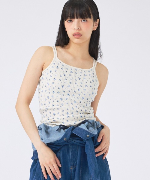 JEMORGAN(ジェーイーモーガン)の「【JEMORGAN/ジェーイーモーガン】花柄キャミソール/JG751-59S/花柄/キャミソール/フライス(キャミソール・レディース・その他1/ネイビー/レッド/ブルー・フリー)」の3枚目の写真