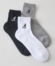KANGOL | 【KANGOL/カンゴール】【絶妙なクォーター丈】3足組 ソックス 足首丈 ミニマルデザイン 3Pセット 靴下(ソックス/靴下)