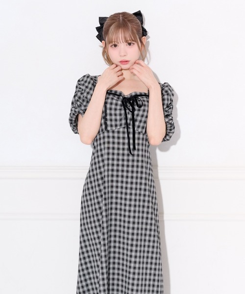 apres jour(アプレジュール)の「アソート柄バックリボンデザインワンピース(ワンピース・レディース・ブラウン系その他/アイボリー/ブラック系その他・X-LARGE/MEDIUM/SMALL)」の10枚目の写真