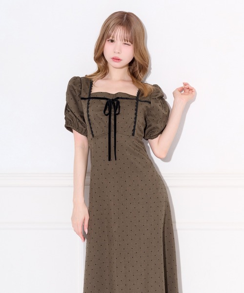 apres jour(アプレジュール)の「アソート柄バックリボンデザインワンピース(ワンピース・レディース・ブラウン系その他/アイボリー/ブラック系その他・X-LARGE/MEDIUM/SMALL)」の19枚目の写真