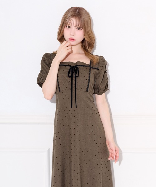 apres jour(アプレジュール)の「アソート柄バックリボンデザインワンピース(ワンピース・レディース・ブラウン系その他/アイボリー/ブラック系その他・X-LARGE/MEDIUM/SMALL)」の20枚目の写真