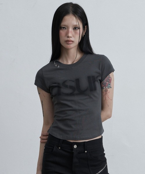as you are(アズユーアー)の「ASUR/ピアッシングTシャツ(Tシャツ/カットソー・レディース・ブラック/ホワイト/チャコールグレー・FREE)」の18枚目の写真