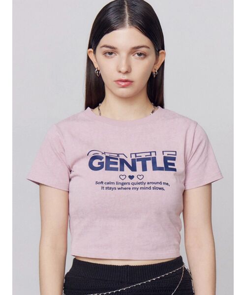 EMODA(エモダ)の「GENTLEプリントTシャツ(Tシャツ/カットソー・レディース・ブラウン/ピンク/ホワイト/グレー・FREE)」の9枚目の写真