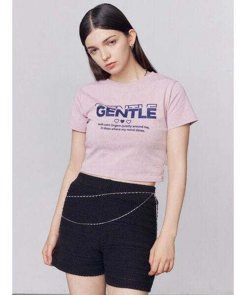 EMODA(エモダ)の「GENTLEプリントTシャツ(Tシャツ/カットソー・レディース・ブラウン/ピンク/ホワイト/グレー・FREE)」の10枚目の写真