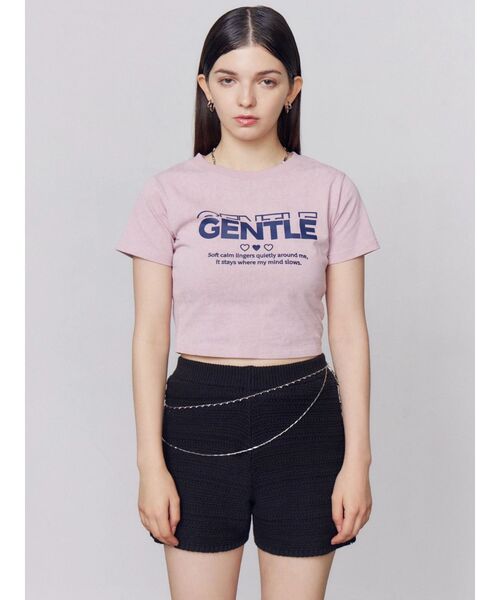 EMODA(エモダ)の「GENTLEプリントTシャツ(Tシャツ/カットソー・レディース・ブラウン/ピンク/ホワイト/グレー・FREE)」の11枚目の写真