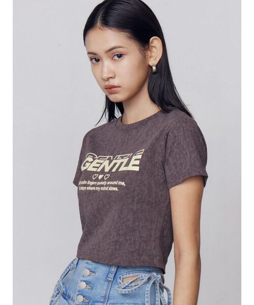 EMODA(エモダ)の「GENTLEプリントTシャツ(Tシャツ/カットソー・レディース・ブラウン/ピンク/ホワイト/グレー・FREE)」の17枚目の写真