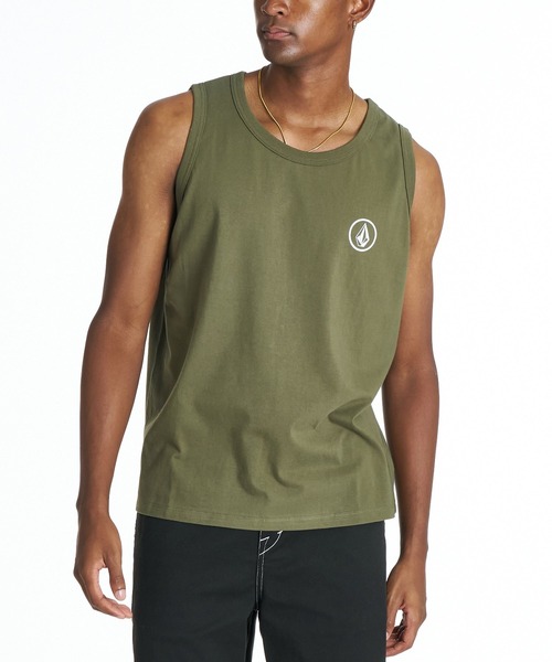 VOLCOM(ボルコム)の「VOLCOM メンズ CHEST STONE TANK タンクトップ 【2026年夏モデル】(タンクトップ・メンズ・イエロー/オリーブ/オフホワイト/ブラック・MEDIUM/X-LARGE/LARGE/SMALL)」の3枚目の写真