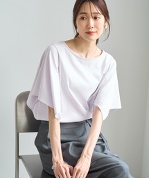 ROPE' PICNIC | 70シルケットハンカチスリーブトップス/UVカット・接触冷感(Tシャツ/カットソー)
