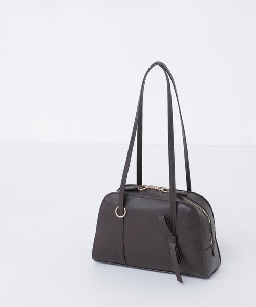 NATURAL BEAUTY BASIC(ナチュラルビューティーベーシック)の「アシメリボンボストン(ボストンバッグ・レディース・ブラック/ダークブラウン・-)」の1枚目の写真