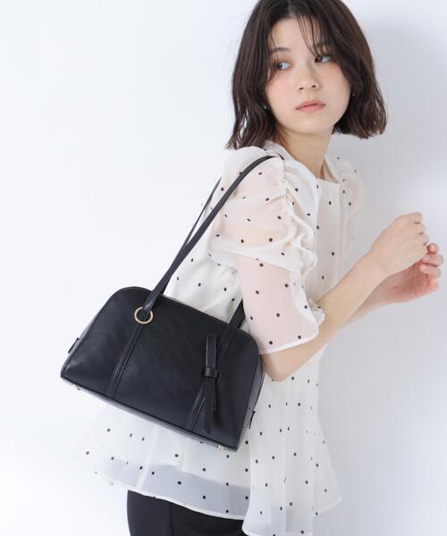 NATURAL BEAUTY BASIC(ナチュラルビューティーベーシック)の「アシメリボンボストン(ボストンバッグ・レディース・ブラック/ダークブラウン・-)」の10枚目の写真