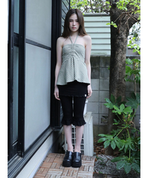UGLY SHADOW | FRILL CAPRI SKIRT PANTS(BLACK)(その他パンツ)