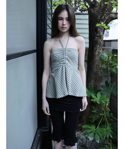 UGLY SHADOW（アグリーシャドウ）の「FRILL CAPRI SKIRT PANTS(BLACK)（その他パンツ・レディース・その他・FREE）」の2枚目の写真