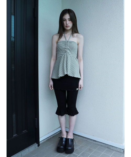 UGLY SHADOW（アグリーシャドウ）の「FRILL CAPRI SKIRT PANTS(BLACK)（その他パンツ・レディース・その他・FREE）」の3枚目の写真