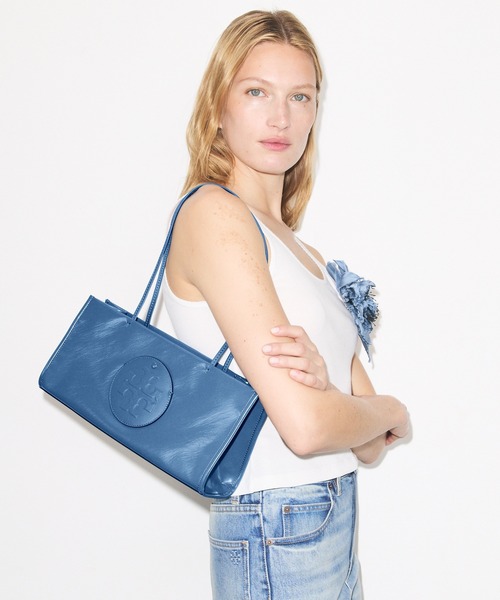 TORY BURCH(トリーバーチ)の「エラ イーストウエスト トートバッグ(トートバッグ・レディース・ホワイト/グリーン/ブルー・ONE SIZE)」の3枚目の写真