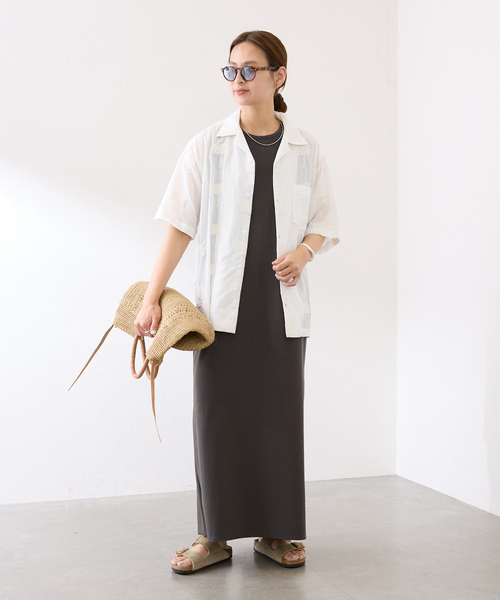 FRAMeWORK（フレームワーク）の「COUTURE DADAM/クチュールドアダム parm tree embroidery シャツ（シャツ/ブラウス・レディース・ブラック/ホワイト系その他・FREE）」の22枚目の写真