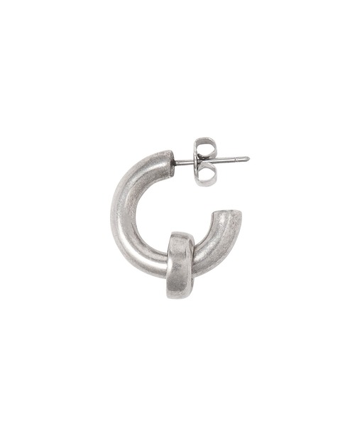 HUF(ハフ)の「BUTTON UP HOOP PIERCE(ピアス(片耳用)・メンズ・シルバー・O/S)」の2枚目の写真