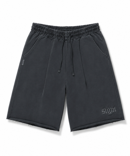 STIGMA(スティグマ)の「RAW-CUT PIGMENT BURMUDA PANTS CHARCOAL(その他パンツ・メンズ・その他・LARGE/MEDIUM/X-LARGE)」の1枚目の写真