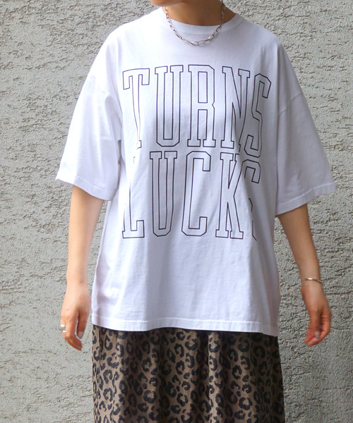 JOURNAL STANDARD LUXE（ジャーナルスタンダード　ラックス）の「《追加２》プリントT TURNS LUCKS（Tシャツ/カットソー・レディース・ブラック/ベージュ・FREE）」の7枚目の写真
