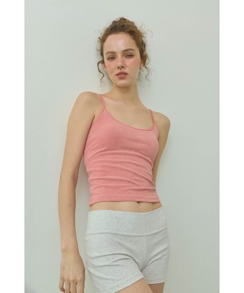 ALEXIA STAM(アリシアスタン)の「Terry Cloth Camisole with Back Logo /パッドinバックロゴキャミソール(キャミソール・レディース・ピンク/ブラウン/ホワイト/ミント・L/M/S)」の4枚目の写真
