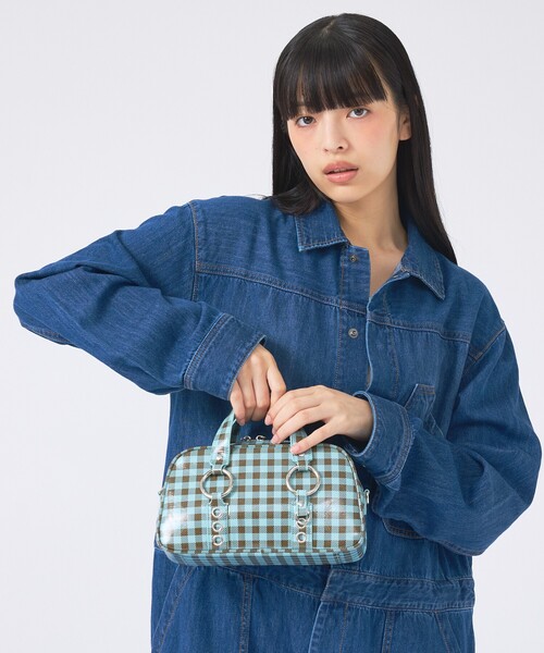 Casselini(キャセリーニ)の「【Casselini/キャセリーニ】リングミニボストン/バッグ/ボストンバッグ/ドット/チェック【WEB限定】(ボストンバッグ・レディース・ピンク/ホワイト/ブルー・フリー)」の15枚目の写真