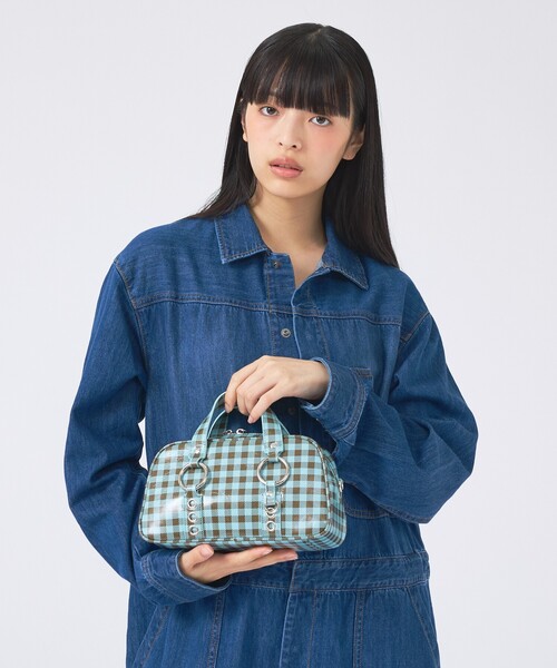 Casselini(キャセリーニ)の「【Casselini/キャセリーニ】リングミニボストン/バッグ/ボストンバッグ/ドット/チェック【WEB限定】(ボストンバッグ・レディース・ピンク/ホワイト/ブルー・フリー)」の16枚目の写真