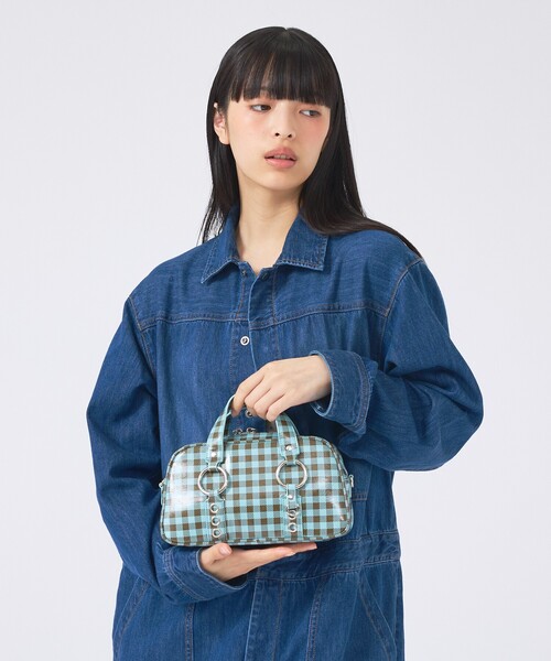 Casselini(キャセリーニ)の「【Casselini/キャセリーニ】リングミニボストン/バッグ/ボストンバッグ/ドット/チェック【WEB限定】(ボストンバッグ・レディース・ピンク/ホワイト/ブルー・フリー)」の17枚目の写真
